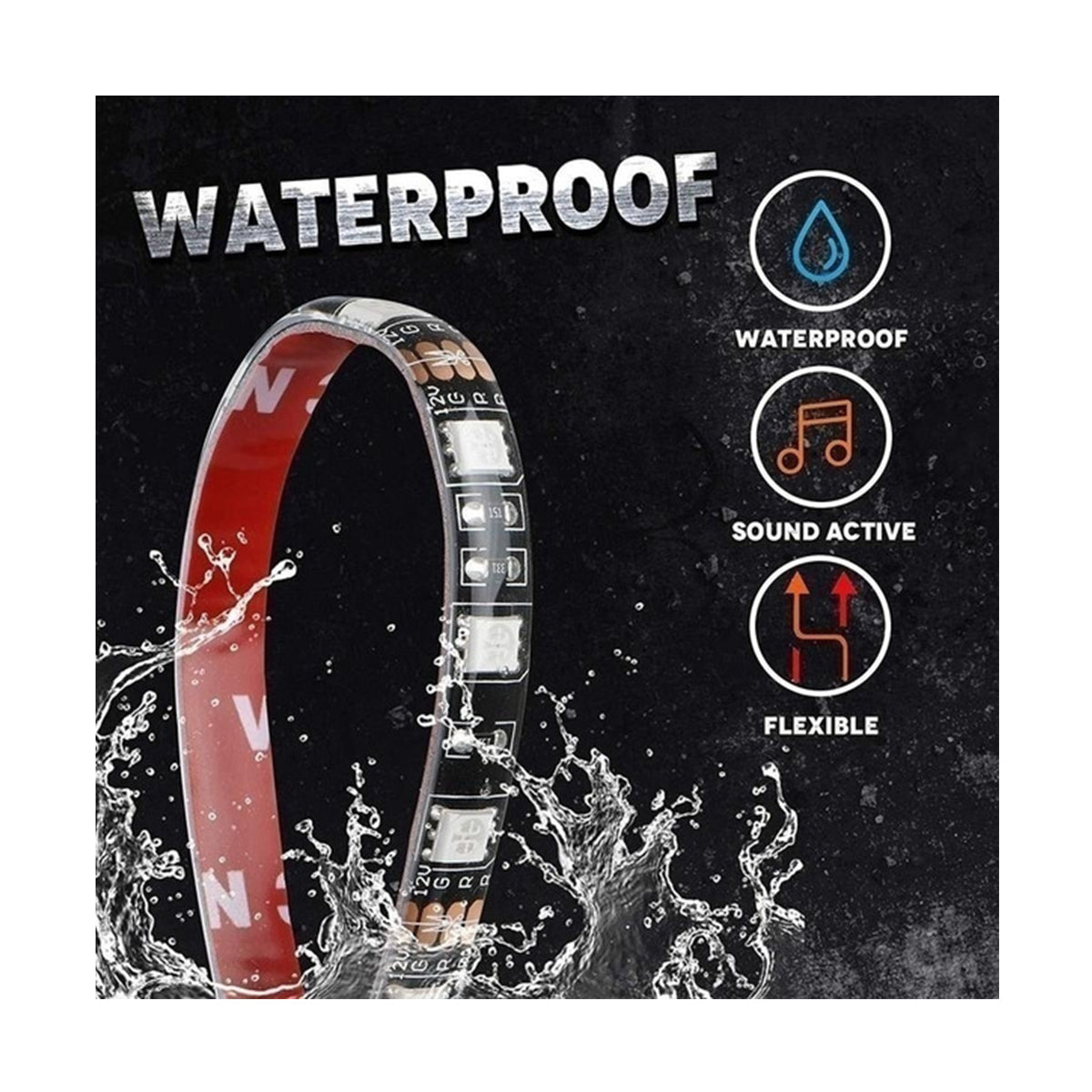 GLOBOSTAR® UNDERBODY 81841 Κιτ Διακοσμητικού Φωτισμού Αυτοκινήτου με IR Ασύρματο Χειριστήριο LED 72W 4320lm 120° DC 12V Αδιάβροχο IP65 Πολύχρωμο RGB - 2 Τεμάχια x Μ90 x Π1.3 x Υ1.3cm & 2 Τεμάχια x Μ120 x Π1.3 x Υ1.3cm - Πακέτο 4 Τεμαχίων - 1 Χρόνο Εγγύηση - ledmania.gr