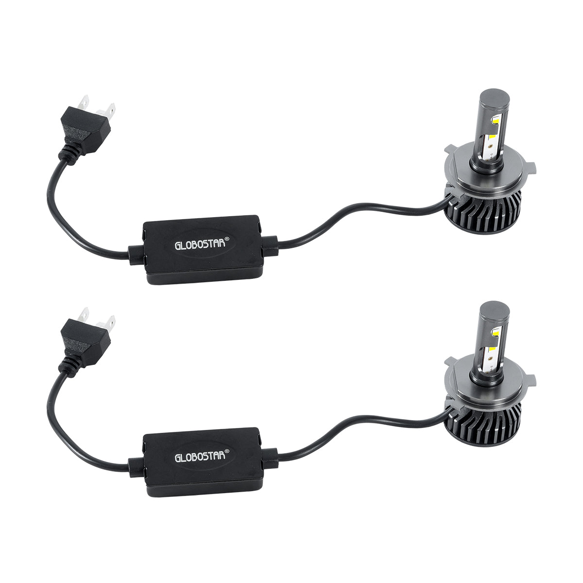 GLOBOSTAR® LEDKITF2 82022 Λάμπα H4 CANbus LED 30W/60W 3500lm/7000lm 360° DC 12-24V Αδιάβροχο IP65 Ψυχρό Λευκό 6000K - CREE COB Chip - Μ4 x Π4 x Υ7cm - Πακέτο 2 Τεμαχίων - 2 Χρόνια Εγγύηση - ledmania.gr