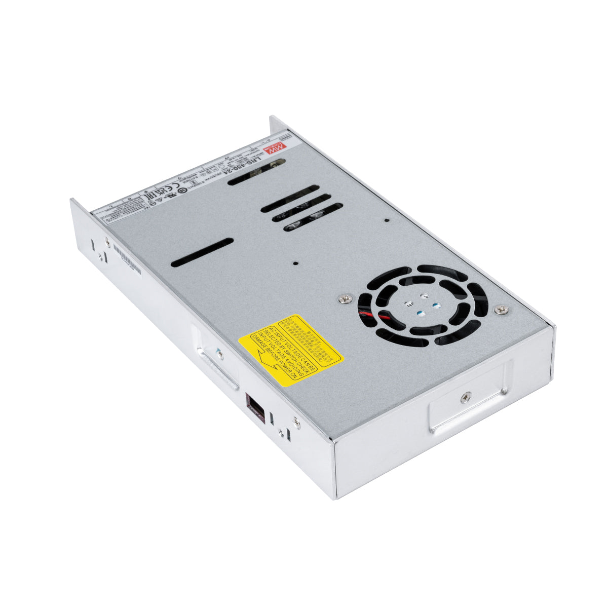 GLOBOSTAR® MEANWELL-LRS450-24 90787 Τροφοδοτικό/Μετασχηματιστής PELV 450W 18.8A DC 24V IP20 - AC 220-240V σε DC 24V / Ρυθμιζόμενo από DC 21.6V έως DC 28.8V - Μ22.5 x Π12.4 x Υ3.5cm - 3 Χρόνια Εγγύηση - ledmania.gr