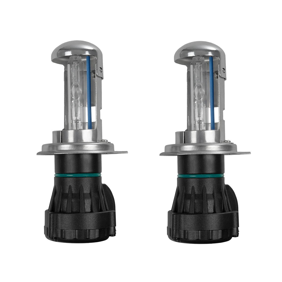 GLOBOSTAR® HID 84047 Λάμπα Xenon H4 H/L Super Vision Υψηλής Φωτεινότητας +30% 35W/70W 3500lm/7000lm 360° DC 12V Αδιάβροχο IP65 Ultra Ψυχρό Λευκό 8000K - Μ4.8 x Π4.8 x Υ10.2cm - Πακέτο 2 Τεμαχίων - 2 Χρόνια Εγγύηση