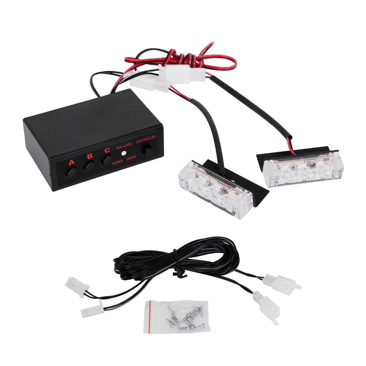 GloboStar® 85002 PRO Series ΣΕΤ 2 x Μπάρες Σήμανσης Οχήματος Αστυνομίας για Αυτοκίνητα & Φορτηγά 3 Προγραμμάτων Φωτισμού STROBE LED HIGH POWER 6W DC 10-30V Αδιάβροχο IP65 Μπλε - ledmania.gr