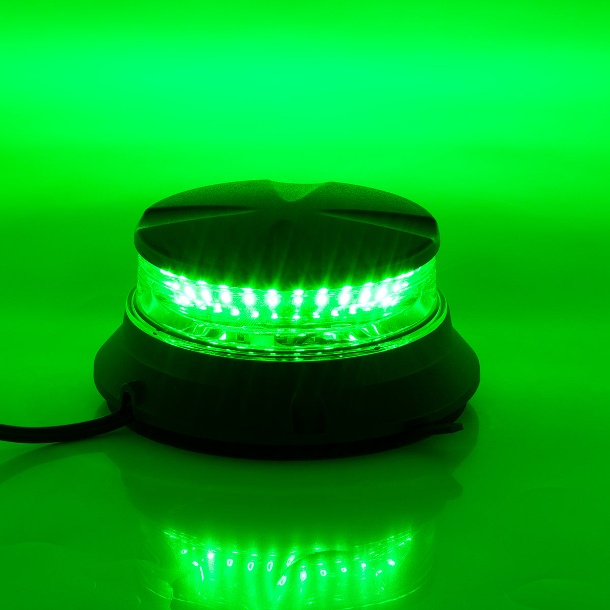 GloboStar® 85169 PRO Series Φάρος Σήμανσης Οχήματος Security - Ασφαλείας για Αυτοκίνητα & Φορτηγά 6 Προγραμμάτων Φωτισμού STROBE LED SMD 3030 48W DC 10-30V Αδιάβροχος IP66 Πράσινο - ledmania.gr