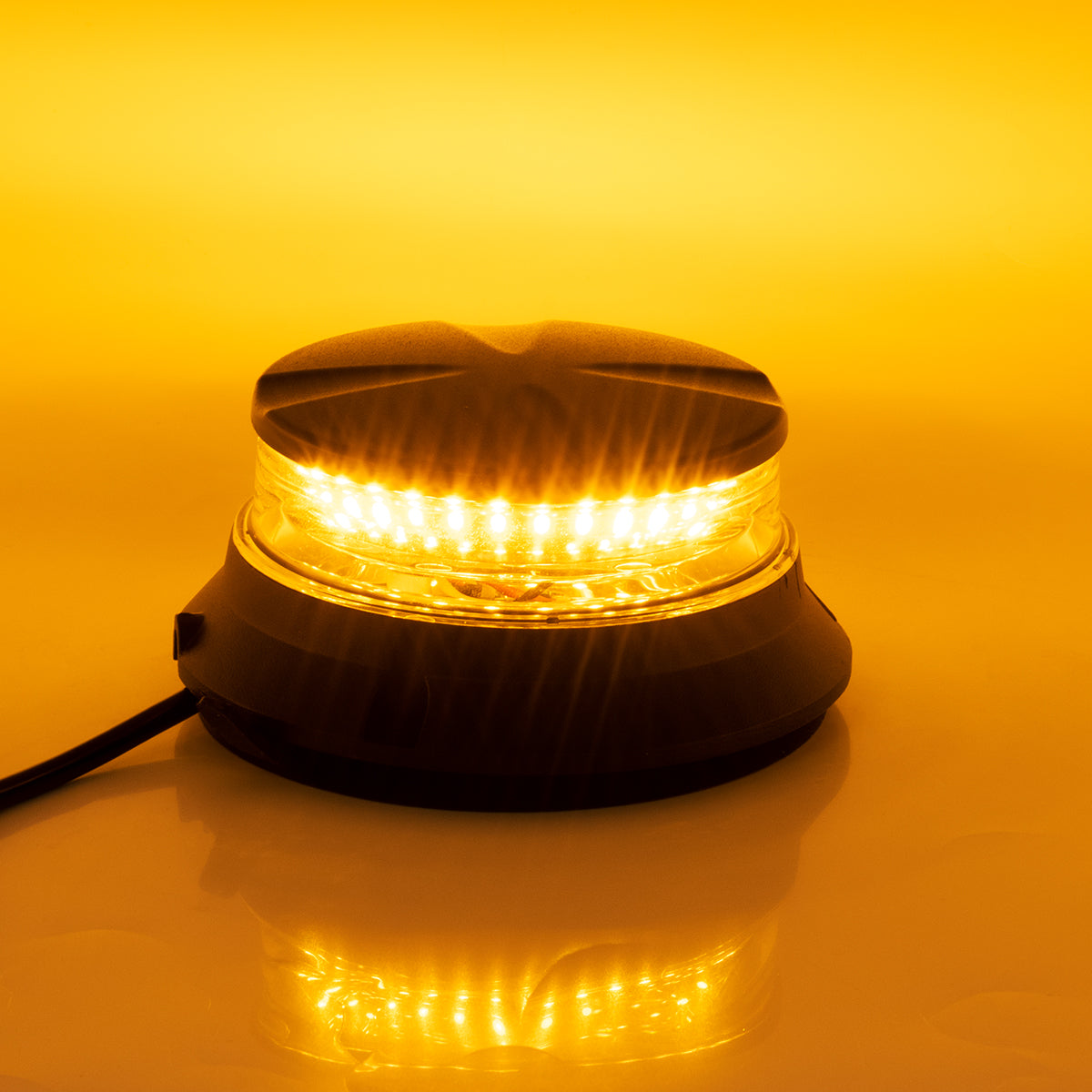 GloboStar® 85171 PRO Series Φάρος Σήμανσης Οχήματος Οδικής Βοήθείας για Αυτοκίνητα & Φορτηγά 6 Προγραμμάτων Φωτισμού STROBE LED SMD 3030 48W DC 10-30V Αδιάβροχος IP66 Πορτοκαλί - ledmania.gr