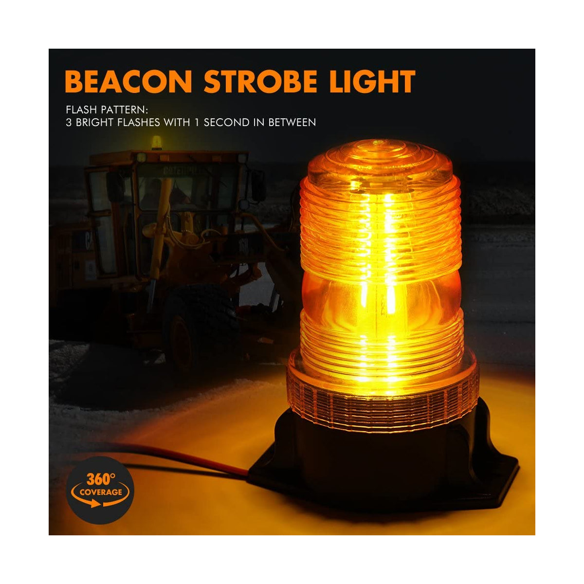 GloboStar® 85195 PRO Series Φάρος Ασφαλείας για Περονοφόρα - Κλαρκ - Αυτοκίνητα & Φορτηγά STROBE LED SMD 5730 40W DC 10-110V Αδιάβροχος IP65 Πορτοκαλί - ledmania.gr