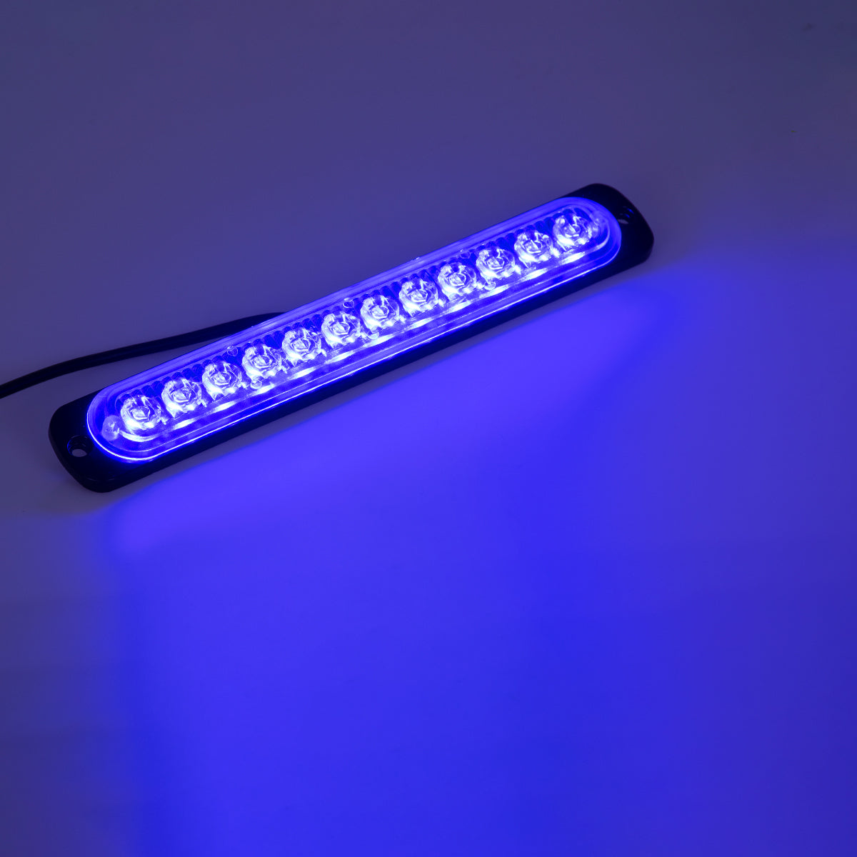 GloboStar® 85268 PRO Series Μπάρα Σήμανσης Οχήματος Αστυνομίας για Αυτοκίνητα & Φορτηγά 10 Προγραμμάτων Φωτισμού STROBE LED SMD 3030 15W DC 12-24V Αδιάβροχη IP65 Μπλε - ledmania.gr