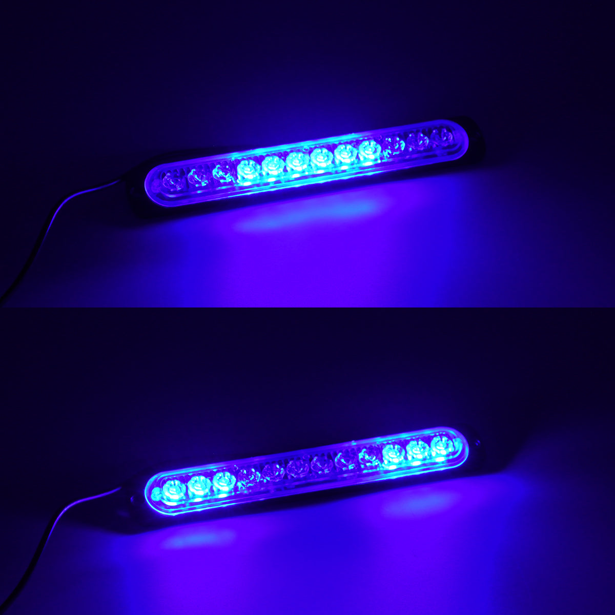 GloboStar® 85268 PRO Series Μπάρα Σήμανσης Οχήματος Αστυνομίας για Αυτοκίνητα & Φορτηγά 10 Προγραμμάτων Φωτισμού STROBE LED SMD 3030 15W DC 12-24V Αδιάβροχη IP65 Μπλε - ledmania.gr