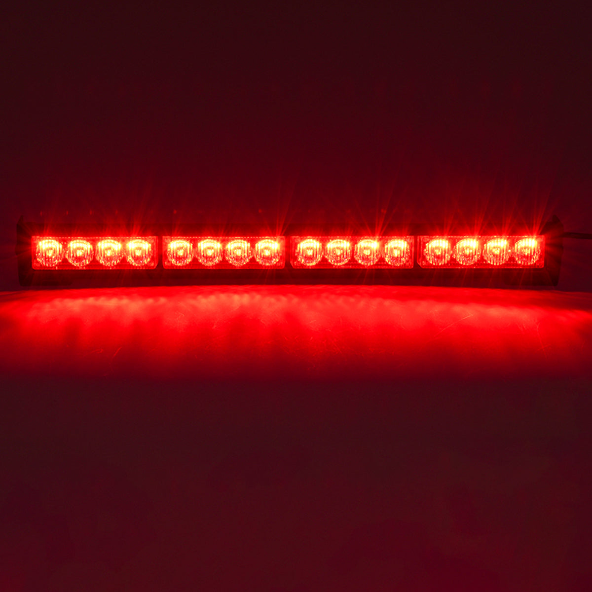 GloboStar® 85272 PRO Series Μπάρα Σήμανσης Οχήματος Πυροσβεστικής για Αυτοκίνητα & Φορτηγά 16 Προγραμμάτων Φωτισμού STROBE LED SMD 3030 32W DC 10-30V Αδιάβροχη IP66 Κόκκινο - ledmania.gr