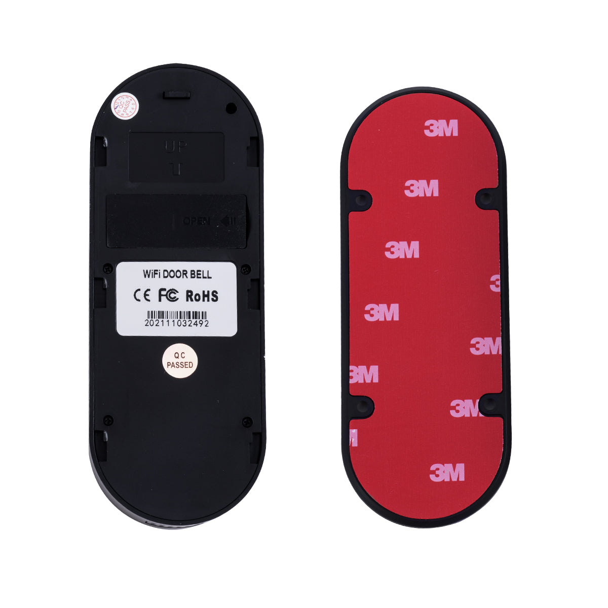 GloboStar® 86075 Επαναφορτιζόμενη Ψηφιακή Έξυπνη Camera Εξώπορτας 1080P WiFi 166° Μοιρών - 2500mAh - Νυχτερινή Όραση με LED IR - Ανιχνευτή Κίνησης - Κουδούνι - Διπλή Κατέυθυνση Ομιλίας - Μαύρο - ledmania.gr