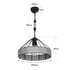 GloboStar® ZION 203-0003 Vintage Κρεμαστό Φωτιστικό Σχοινί Μονόφωτο 1 x E27 IP20 Μαύρο Μέταλλο με Μπεζ Σχοινί - Μ33 x Π33 x Υ29cm - ledmania.gr