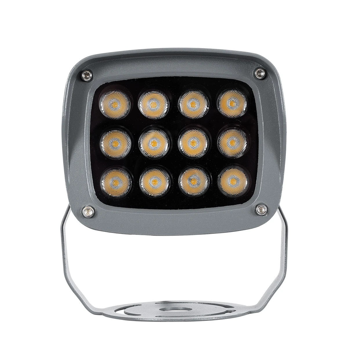 GLOBOSTAR® FLOOD-XENA 90121 Προβολέας Σποτ Wall Washer LED 12W 1320lm 10° AC 220-240V Αδιάβροχο IP65 Θερμό Λευκό 2700K - Γκρι Ανθρακί - Μ13.5 x Π11 x Υ15cm - 3 Χρόνια Εγγύηση - ledmania.gr