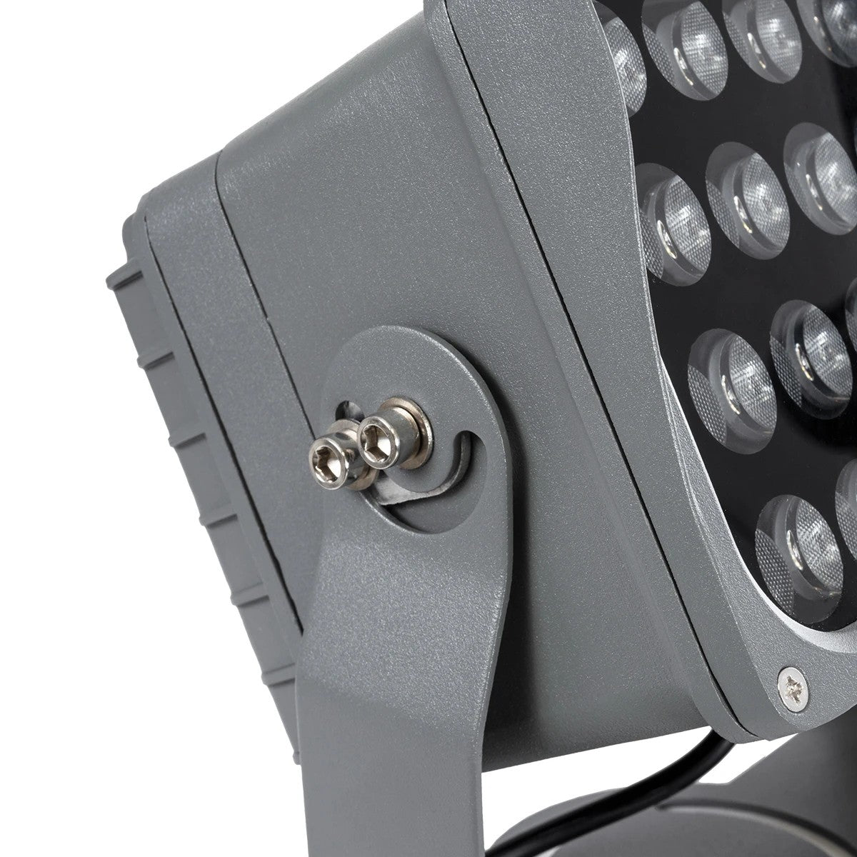 GLOBOSTAR® FLOOD-XENA 90128 Προβολέας Σποτ Wall Washer LED 24W 2640lm 10° AC 220-240V Αδιάβροχο IP65 Θερμό Λευκό 2700K - Γκρι Ανθρακί - Μ18 x Π13.5 x Υ18cm - 3 Χρόνια Εγγύηση - ledmania.gr