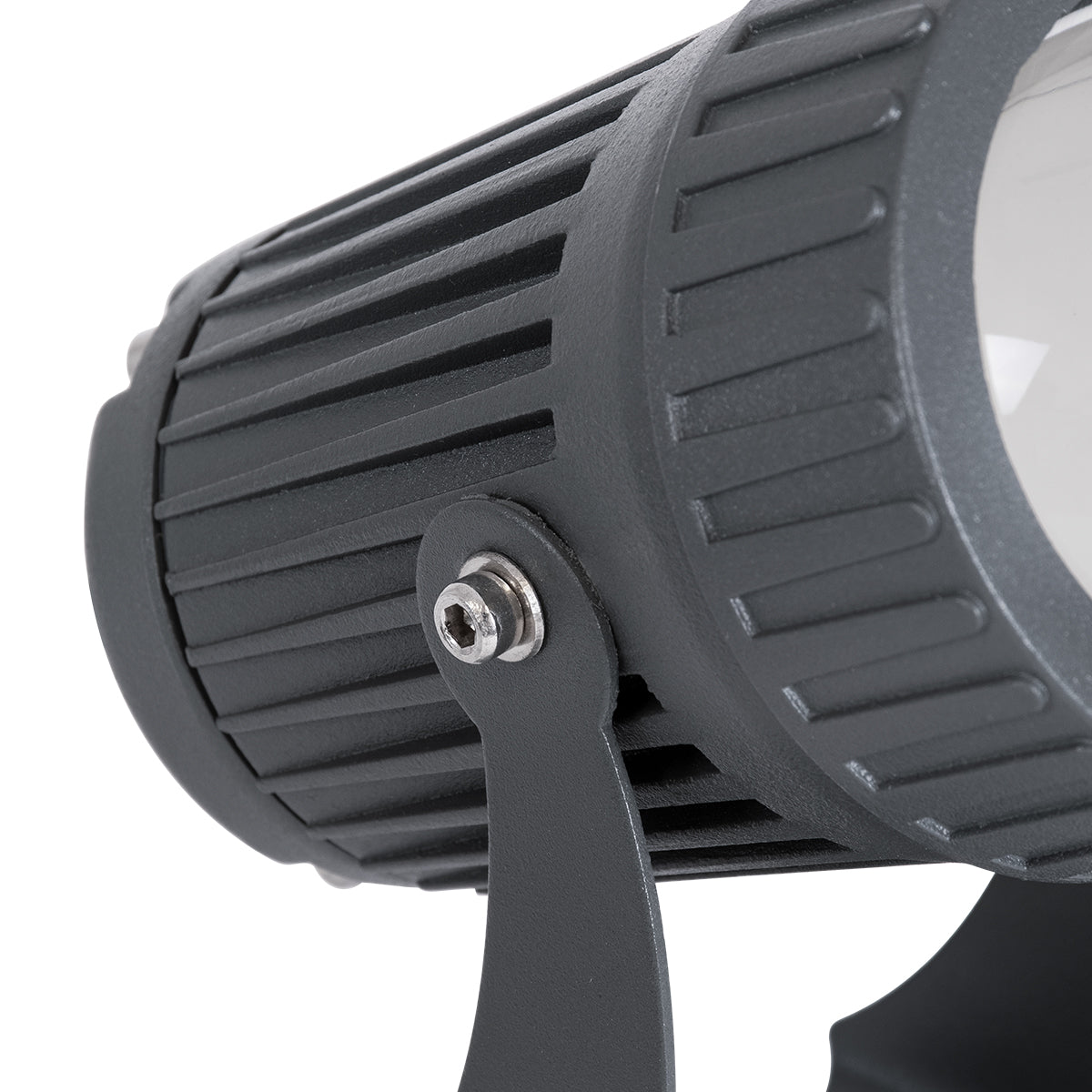 GLOBOSTAR® SPOT-FENIA 90136 Αρχιτεκτονικό Σποτ Φωτισμου LED 10W 850lm 5° DC 24V Αδιάβροχο IP65 Μπλε Dimmable - Γκρι Ανθρακί - Μ7 x Π7 x Υ12cm - 3 Χρόνια Εγγύηση - ledmania.gr