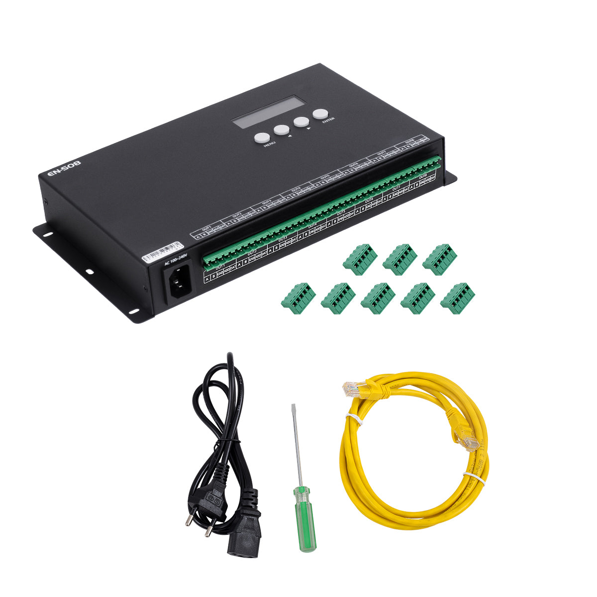 GloboStar® 90144 SEEKWAY EN-508 - Professional Channel Controller - Full Colour LED Digital SPI Pixel ONLINE Control System - Κεντρικός & Slave Controller Καναλιών Εξόδου για Ψηφιακά Προϊόντα LED Digital Pixel TTL & DMX512 - Single Colour & RGB & RGBW ...