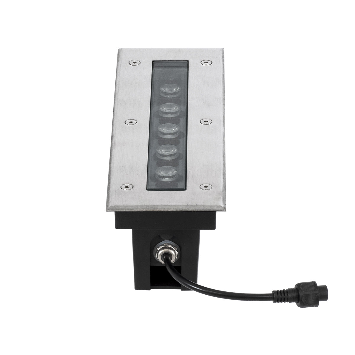GLOBOSTAR® UNDERGROUND-REMVI 90190 Χωνευτή Μπάρα Φωτισμού Wall Washer LED 9W 990lm 10° DC 24V Αδιάβροχο IP68 Θερμό Λευκό 2700K Dimmable - Ανοξείδωτο Ατσάλι 304 - Μ30 x Π9 x Υ8.5cm / Q28.5 x 7.5cm - 3 Χρόνια Εγγύηση - ledmania.gr