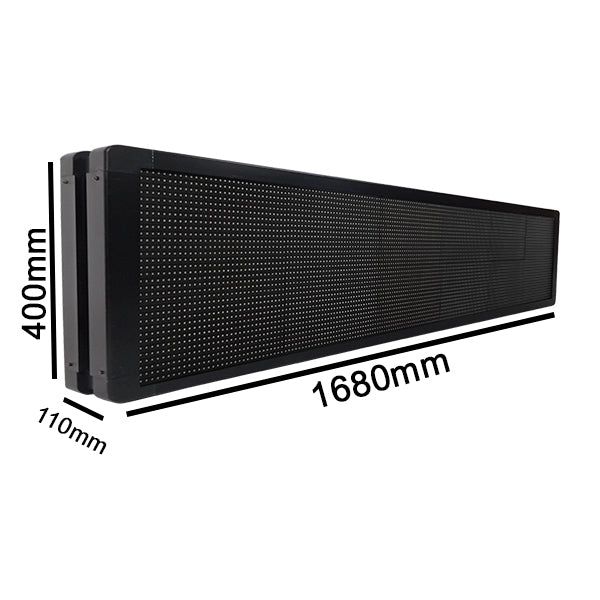 GLOBOSTAR®DISPLAY 90330 Κυλιόμενη Ψηφιακή Επιγραφή P10 Διπλής Όψης LED AC 220-240V Αδιάβροχο IP65 Ψυχρό Λευκό 6000K - WiFi Control μέσω FK APP - Αισθητήρας Θερμοκρασίας & Υγρασίας - Μ168 x Π12 x Υ40cm - 2 Χρόνια Εγγύηση - ledmania.gr