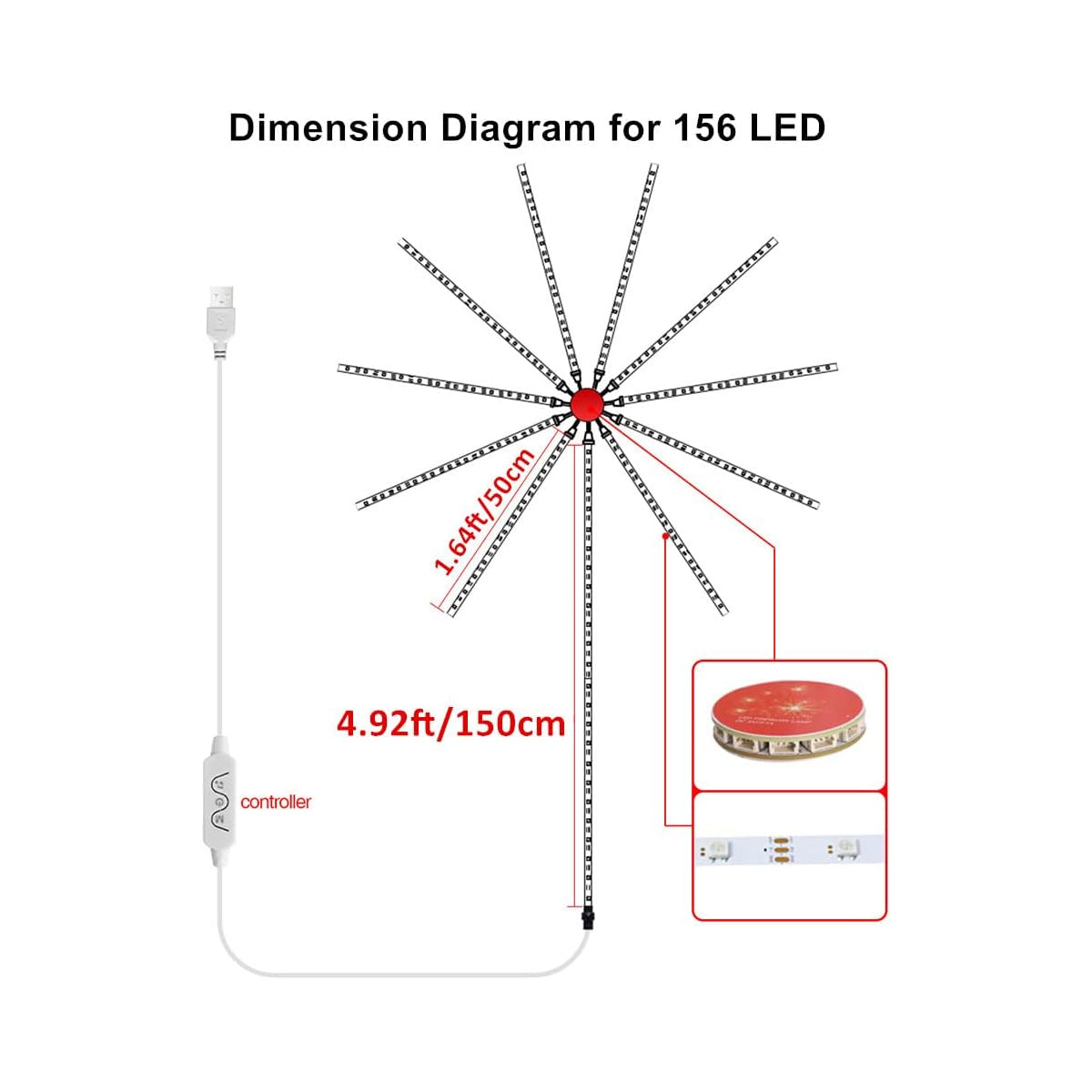 GloboStar® DIGIFRWORKS 90339 Σετ Ψηφιακής LED RGB Ταινίας 5 Μέτρων με Ψηφιακό Controller με WiFi Smart APP & Ασύρματο Χειριστήριο RF 2.4Ghz - LED SMD 5050 50W/Σετ 156LED/Σετ 156PIXEL/Σετ 3000lm/Σετ 120° DC 5V με USB 2.0 IP20 Πολύχρωμο RGB - Dimmable - ... - ledmania.gr