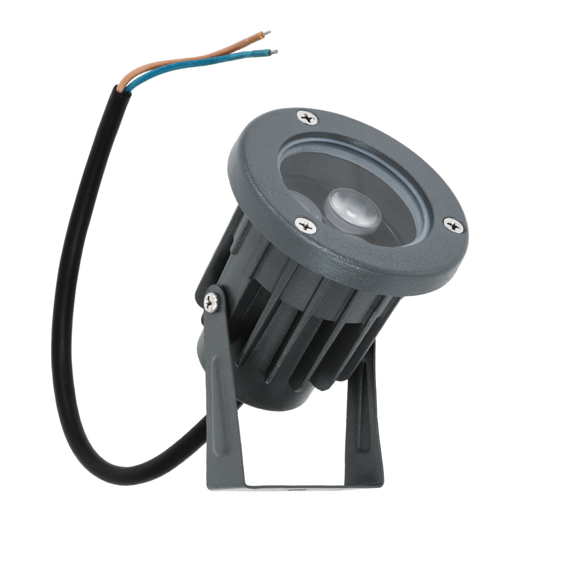 GLOBOSTAR® TREELIGHT-TZINA 90350 Σποτ Φωτισμού για Φυτά - Δέντρα με Βάση Κήπου / Καρφωτό LED 3W 315lm 10° DC 24V Αδιάβροχο IP65 Πορτοκαλί 2200K Dimmable - Γκρι Ανθρακί - Μ10.5 x Π7.5 x Υ7.5cm - 3 Χρόνια Εγγύηση - ledmania.gr