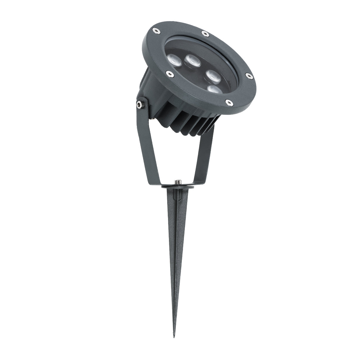GLOBOSTAR® TREELIGHT-TZINA 90354 Σποτ Φωτισμού για Φυτά - Δέντρα με Βάση Κήπου / Καρφωτό LED 6W 660lm 10° DC 24V Αδιάβροχο IP65 Θερμό Λευκό 2700K Dimmable - Γκρι Ανθρακί - Μ14 x Π12.5 x Υ12.5cm - 3 Χρόνια Εγγύηση - ledmania.gr