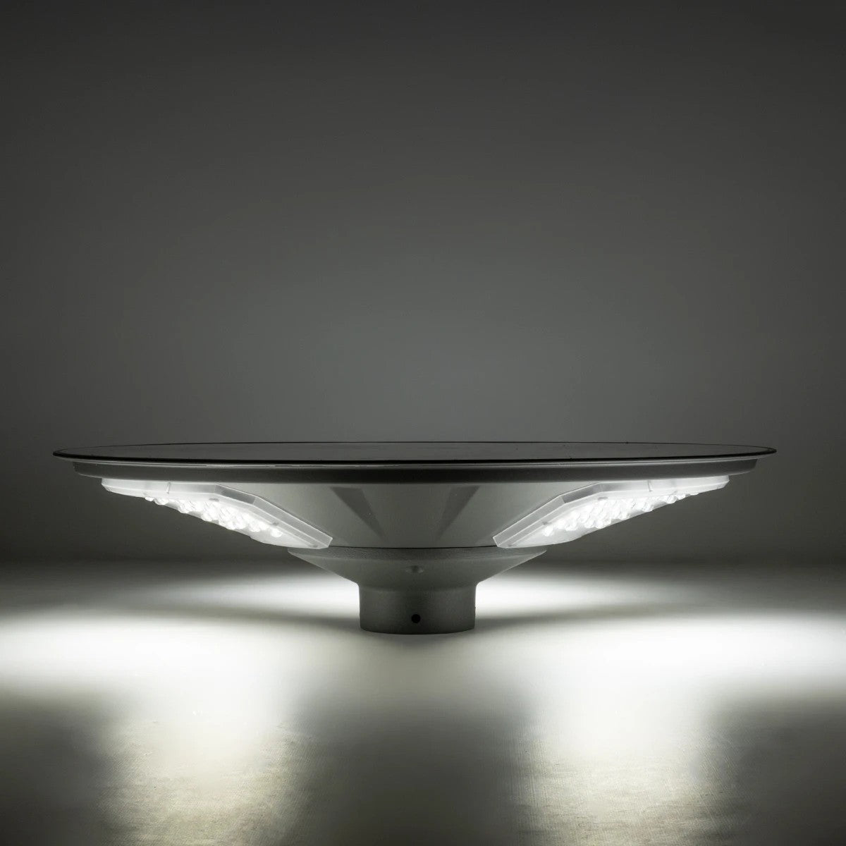 GLOBOSTAR® PARK 90500 Φωτιστικό Κεφαλής Post Top Πλατείας/Πάρκου LED 25W 2000lm 120° με Ενσωματωμένο Φωτοβολταϊκό Panel 6V 20W & Επαναφορτιζόμενη Μπαταρία Li-ion 3.2V 25000mAh με Αισθητήρα Ημέρας-Νύχτας Αδιάβροχο IP65 Ψυχρό Λευκό 6000K - Γκρι Ανθρακί -... - ledmania.gr