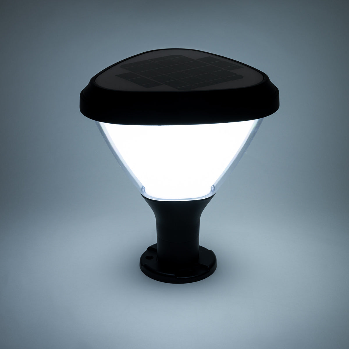 GLOBOSTAR® NATURE 90532 Φωτιστικό Κολωνάκι Κήπου LED 10W 500lm 120° με Ενσωματωμένο Φωτοβολταϊκό Panel 6V 2W & Επαναφορτιζόμενη Μπαταρία Li-ion 3.2V 8000mAh με Αισθητήρα Ημέρας-Νύχτας Αδιάβροχο IP65 Ψυχρό Λευκό 6000K - Γκρι Ανθρακί - Μ26 x Π26 x Υ30cm ... - ledmania.gr