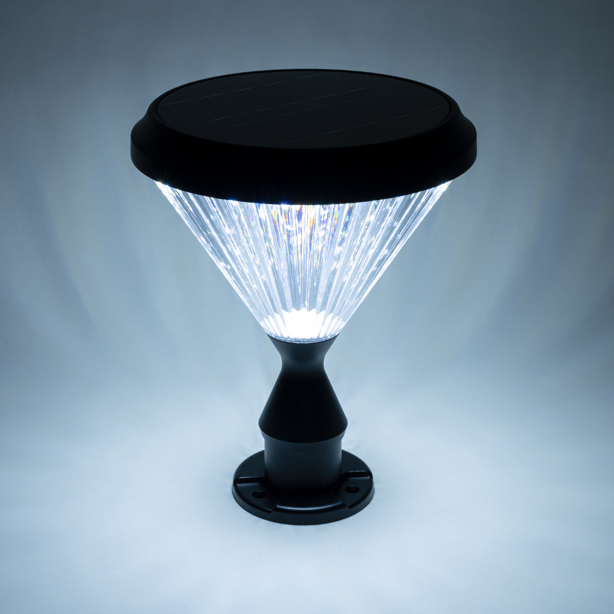 GLOBOSTAR® SHARP 90533 Φωτιστικό Κολωνάκι Κήπου LED 10W 500lm 120° με Ενσωματωμένο Φωτοβολταϊκό Panel 6V 2W & Επαναφορτιζόμενη Μπαταρία Li-ion 3.2V 8000mAh με Αισθητήρα Ημέρας-Νύχτας Αδιάβροχο IP65 Ψυχρό Λευκό 6000K - Γκρι Ανθρακί - Μ26 x Π26 x Υ33cm -... - ledmania.gr