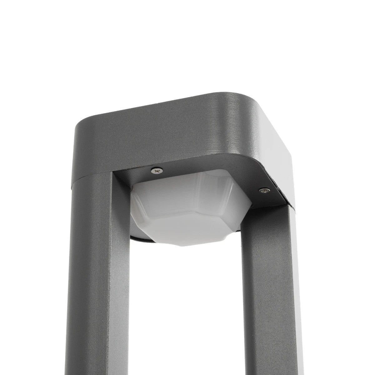 GLOBOSTAR® ΜΟΝΕΒΟΟ 90543 Φωτιστικό Κολωνάκι Κήπου LED 15W 1500lm 60° AC 220-240V Αδιάβροχο IP65 Θερμό Λευκό 2700K - Γκρι Ανθρακί - Μ12 x Π12 x Υ60.5cm - 3 Χρόνια Εγγύηση - ledmania.gr