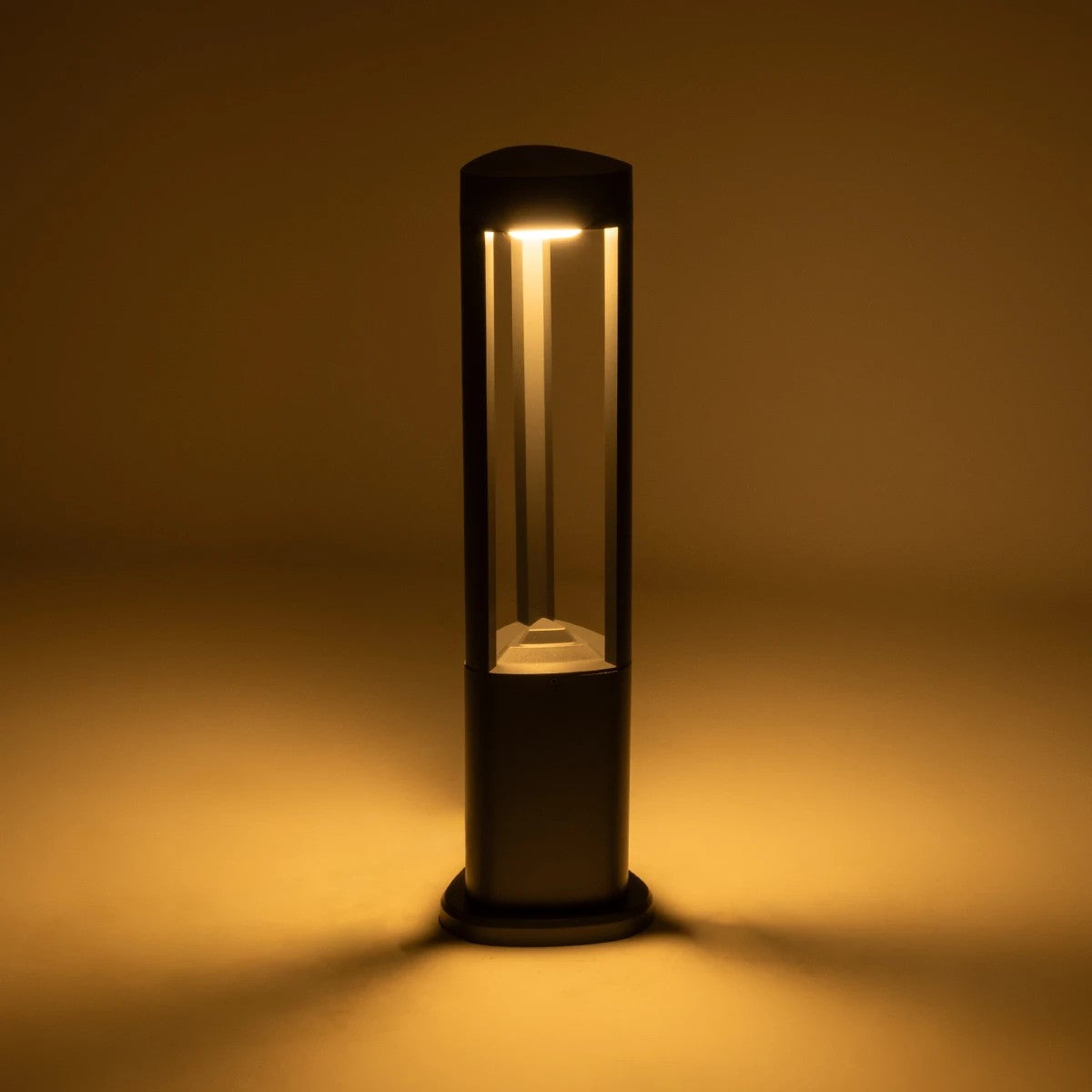 GLOBOSTAR® RODEMA 90545 Φωτιστικό Κολωνάκι Κήπου LED 15W 1500lm 60° AC 220-240V Αδιάβροχο IP65 Θερμό Λευκό 2700K - Γκρι Ανθρακί - Μ16.5 x Π16.5 x Υ60cm - 3 Χρόνια Εγγύηση - ledmania.gr