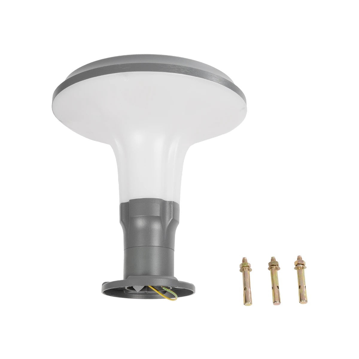 GLOBOSTAR® WHISPER 90553 Φωτιστικό Κολωνάκι Κήπου με Ντουί 1 x E27 AC 220-240V Αδιάβροχο IP65 - Γκρι Ανθρακί - Μ27 x Π27 x Υ29cm - ledmania.gr