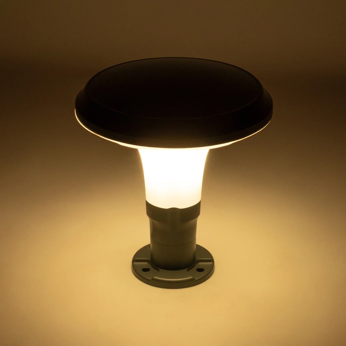 GLOBOSTAR® WHISPER 90553 Φωτιστικό Κολωνάκι Κήπου με Ντουί 1 x E27 AC 220-240V Αδιάβροχο IP65 - Γκρι Ανθρακί - Μ27 x Π27 x Υ29cm - ledmania.gr