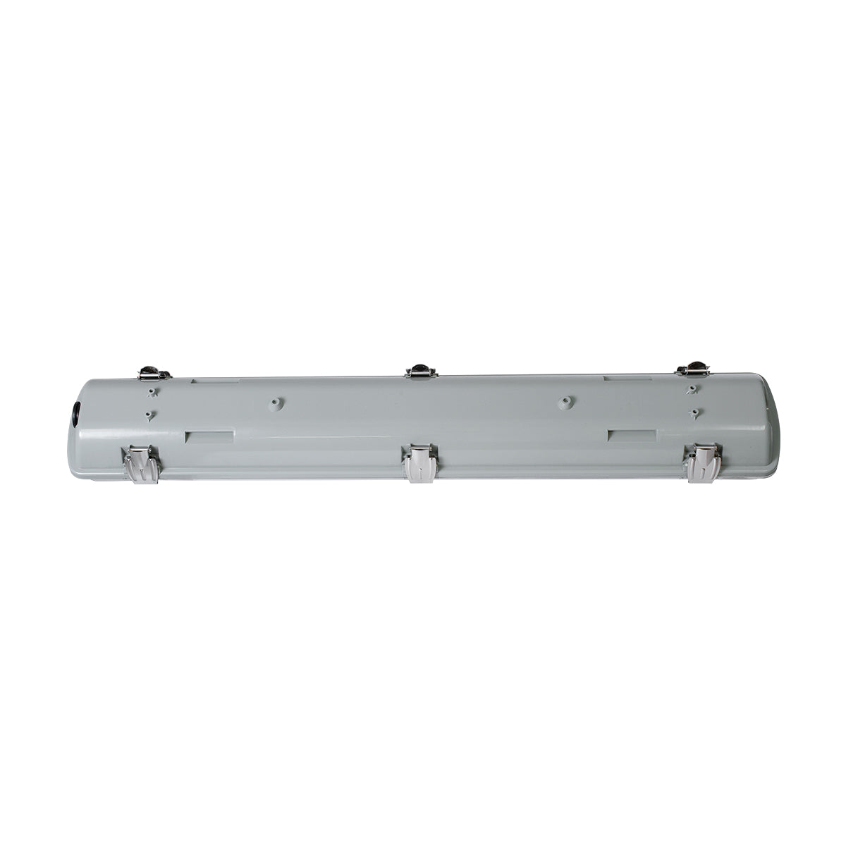 GLOBOSTAR® VIGAS 90611 Γραμμικό Βιομηχανικό Φωτιστικό Σκαφάκι Tri-Proof με Μεταλλικά Clips για 2 x Λάμπες T8 G13 60cm Τύπου Φθορίου LED Τροφοδοσίας Ενός Άκρου 120° AC 220-240V Αδιάβροχο IP65 - Γκρι με Διάφανο Κάλυμμα Πλαστικό PC - Μ66 x Π11.5 x Υ9cm - ledmania.gr