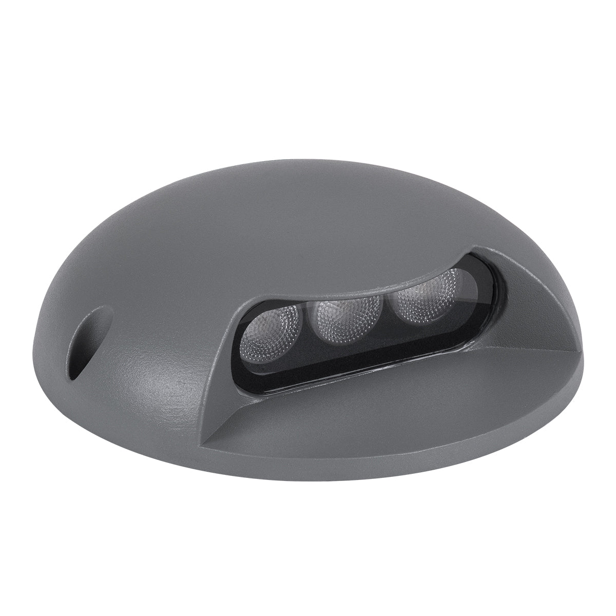 GLOBOSTAR® STEP-LUNA 90622 Αρχιτεκτονικό Φωτιστικό Διαδρόμου/Σκαλοπατιού LED 3W 330lm 10° DC 24V Αδιάβροχο IP65 Θερμό Λευκό 2700K Dimmable - Γκρι Ανθρακί - Φ12 x Υ3cm - 3 Χρόνια Εγγύηση - ledmania.gr