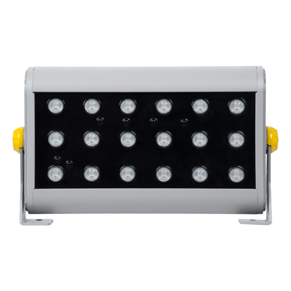 GLOBOSTAR® FLOOD-HENA 90642 Προβολέας Σποτ Wall Washer LED 36W 3600lm 30° DC 24V Αδιάβροχο IP65 RGB DMX512 Dimmable - Ασημί - Μ30 x Π6 x Υ17cm - 3 Χρόνια Εγγύηση - ledmania.gr
