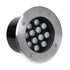 GloboStar® UNDERGROUND-TINA 90667 Χωνευτό Φωτιστικό Σποτ Δαπέδου LED 12W 1320lm 30° DC 24V Αδιάβροχο IP65 Φ16 x Υ9cm Θερμό Λευκό 3000K - Ανοξείδωτο Ατσάλι - 3 Years Warranty