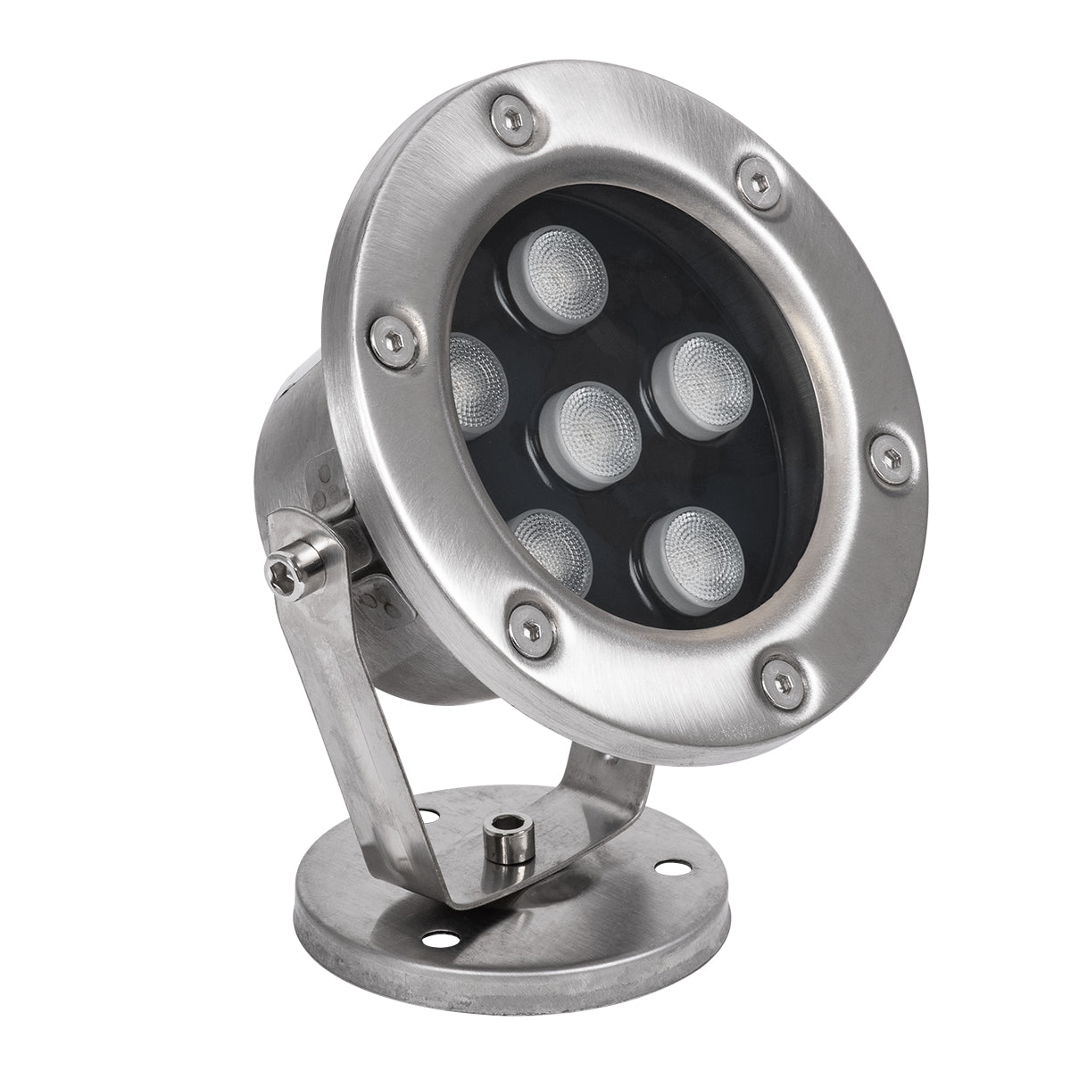 GLOBOSTAR® UNDERWATER-DINA 90676 Υποβρύχιος Προβολέας Σποτ για Σιντριβάνια/Πισίνες LED 6W 660lm 30° DC 24V Αδιάβροχο IP68 Θερμό Λευκό 2700K Dimmable - Ανοξείδωτο Ατσάλι 304 - Μ12 x Π12 x Υ14cm - 3 Χρόνια Εγγύηση - ledmania.gr
