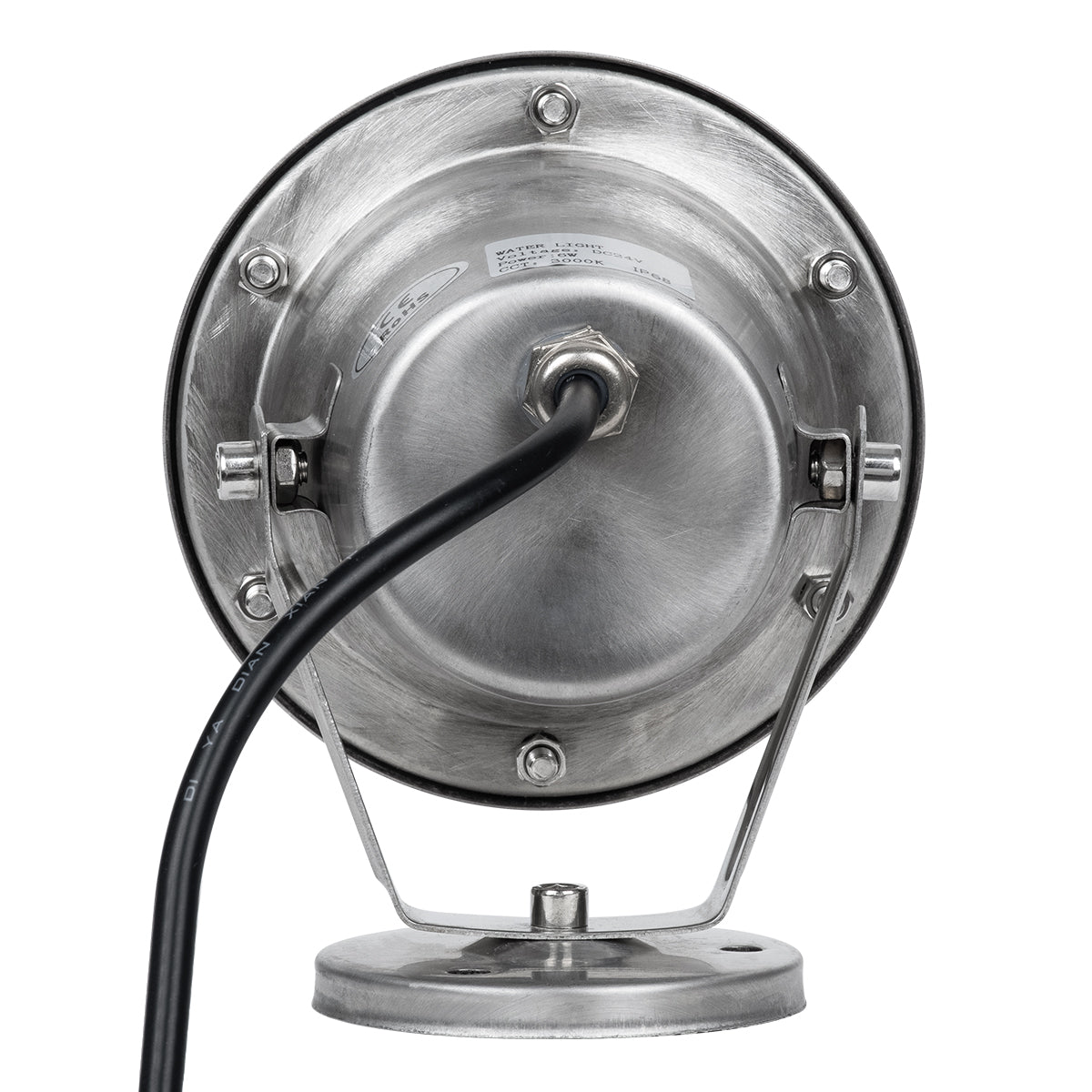 GLOBOSTAR® UNDERWATER-DINA 90676 Υποβρύχιος Προβολέας Σποτ για Σιντριβάνια/Πισίνες LED 6W 660lm 30° DC 24V Αδιάβροχο IP68 Θερμό Λευκό 2700K Dimmable - Ανοξείδωτο Ατσάλι 304 - Μ12 x Π12 x Υ14cm - 3 Χρόνια Εγγύηση - ledmania.gr