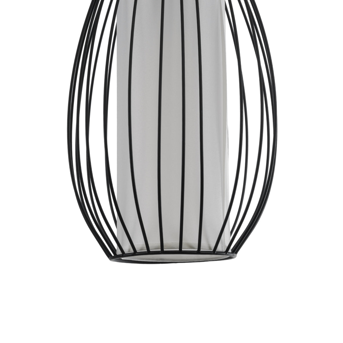 GLOBOSTAR® LILY 01561 Vintage Κρεμαστό Φωτιστικό Οροφής με Ντουί 1 x E27 AC 220-240V IP20 - Μαύρο & Λευκό - Μ90 x Π90 x Υ20cm - ledmania.gr