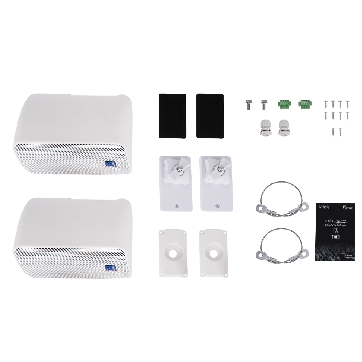 GLOBOSTAR® FDB ES104WT 98001 Επιτοίχιο Παθητικό Ηχείο Εγκαταστάσεων με Μετασχηματιστή 100V & 16Ω - 80W RMS (160W Peak) - 1 x 4" Inches LF & 1 x 0.8" Inches HF - Αδιάβροχο IP46 - Λευκό - Μ14 x Π17 x Υ23cm - Σετ 2 Τεμαχίων - 2 Χρόνια Εγγύηση - ledmania.gr