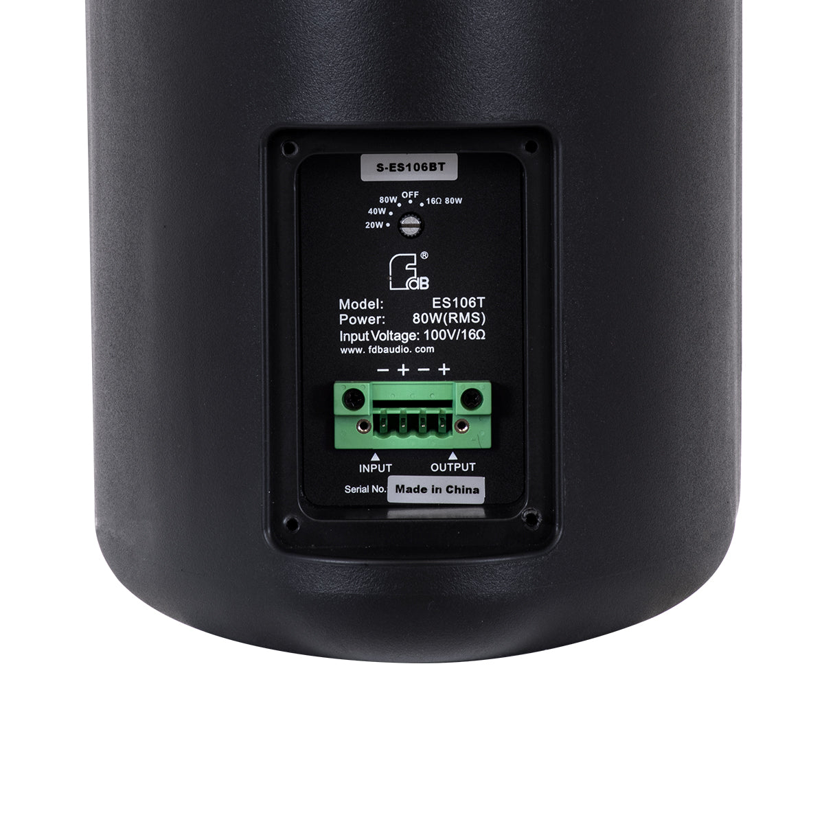 GLOBOSTAR® FDB ES106BT 98002 Επιτοίχιο Παθητικό Ηχείο Εγκαταστάσεων με Μετασχηματιστή 100V & 16Ω - 160W RMS (320W Peak) - 1 x 6" Inches LF & 1 x 1" Inches HF - Αδιάβροχο IP46 - Μαύρο - Μ18.2 x Π27.3 x Υ36.2cm - Σετ 2 Τεμαχίων - 2 Χρόνια Εγγύηση - ledmania.gr