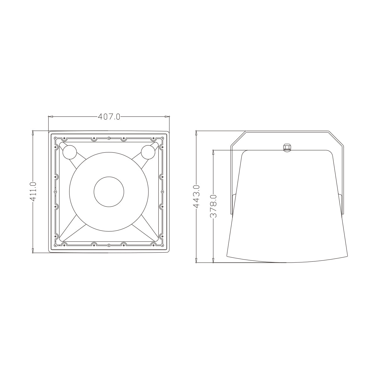 GLOBOSTAR® FDB LT212T 98009 Επιτοίχιο Παθητικό Ηχείο Εγκαταστάσεων με Μετασχηματιστή 100V & 8Ω - 300W RMS (1200W Peak) - 1 x 12" Inches LF & 1 x 1.7" Inches HF - Αδιάβροχο IP56 - Λευκό - Μ40.7 x Π37.8 x Υ41.1cm - 2 Χρόνια Εγγύηση - ledmania.gr