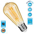 GloboStar® 99047 Λάμπα E27 ST64 Αχλάδι LED LONG FILAMENT 10W 1050 lm 320° AC 85-265V Edison Retro με Μελί Γυαλί Ultra Θερμό Λευκό 2200 K Dimmable