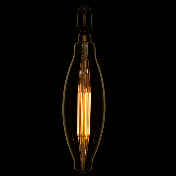 GloboStar® 99167 Λάμπα E27 3.5K Avocados LED LONG FILAMENT 12W 1060 lm 320° AC 85-265V Edison Retro με Μελί Γυαλί Ultra Θερμό Λευκό 2200 K Dimmable - ledmania.gr