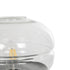 GloboStar® JAVAN 999-0036 Μοντέρνο Επιτραπέζιο Φωτιστικό Πορτατίφ Μονόφωτο 1 x E27 IP20 Διάφανο Γυαλί με Μαύρο Μέταλλο - Μ30 x Π30 x Υ19cm