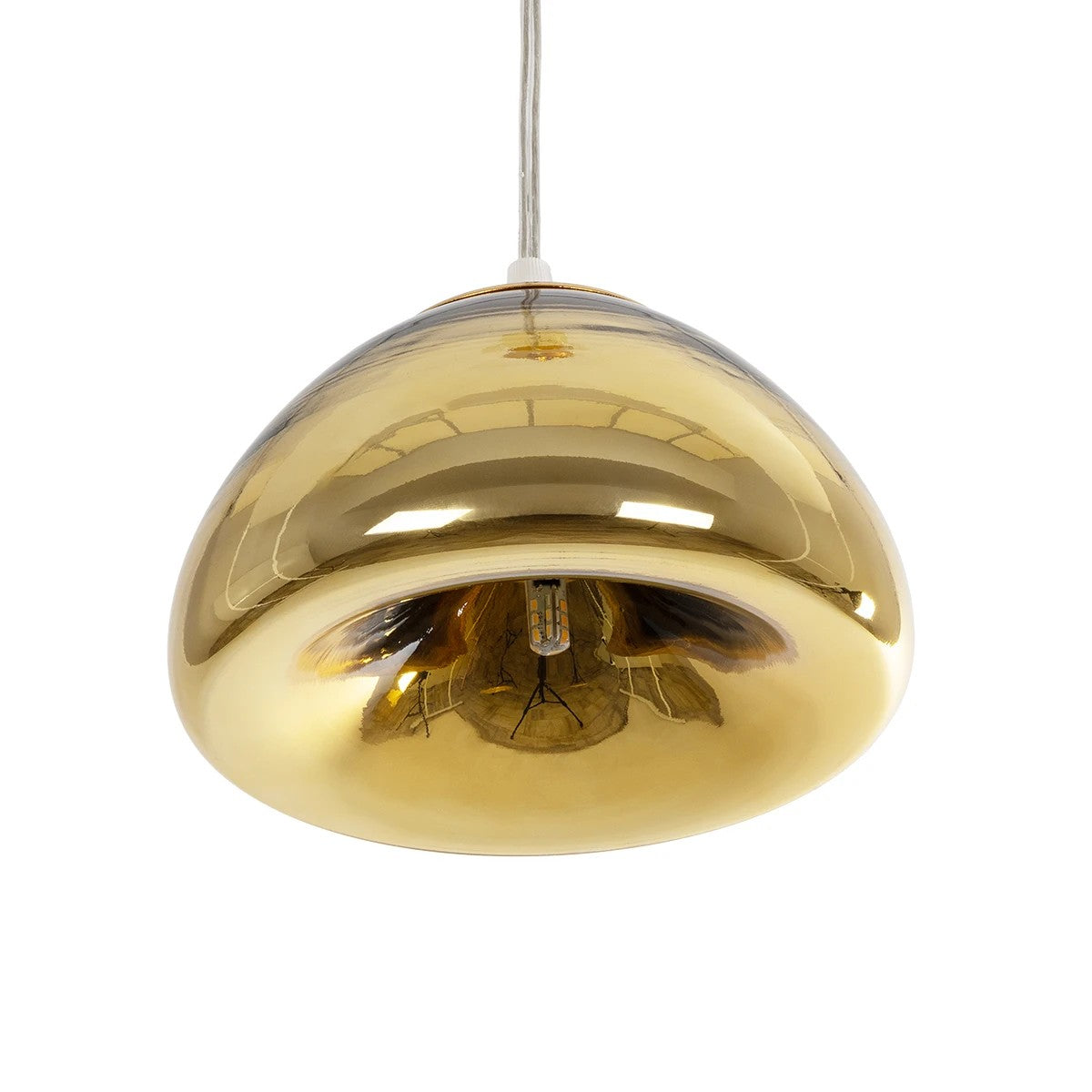 GLOBOSTAR® CRISTIN 999-0037 Μοντέρνο Κρεμαστό Φωτιστικό Οροφής με Ντουί 1 x G4 AC 220-240V IP20 - Χρυσό - Μ18 x Π18 x Υ13cm - ledmania.gr