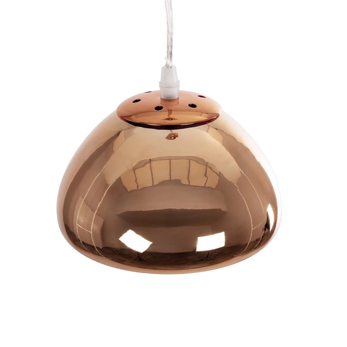 GLOBOSTAR® CRISTIN 999-0038 Μοντέρνο Κρεμαστό Φωτιστικό Οροφής με Ντουί 1 x G4 AC 220-240V IP20 - Χάλκινο - Μ18 x Π18 x Υ13cm