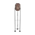 GloboStar® CURACAO 999-0041 Μοντέρνο Επιδαπέδιο Φωτιστικό Μονόφωτο 1 x E27 IP20 Μαύρο Μέταλλο με Καφέ Ξύλο - Μ30 x Π30 x Υ165cm - ledmania.gr