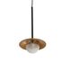 GLOBOSTAR® JOLIET 999-0042 Μοντέρνο Κρεμαστό Φωτιστικό Οροφής με Ντουί 1 x G9 AC 220-240V IP20 - Μαύρο & Χρυσό - Μ20 x Π20 x Y43cm