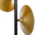GLOBOSTAR® JOLIET 999-0046 Μοντέρνο Κρεμαστό Φωτιστικό Οροφής με Ντουί 3 x G9 AC 220-240V IP20 - Μαύρο & Χρυσό - Μ27 x Π27 x Y62cm