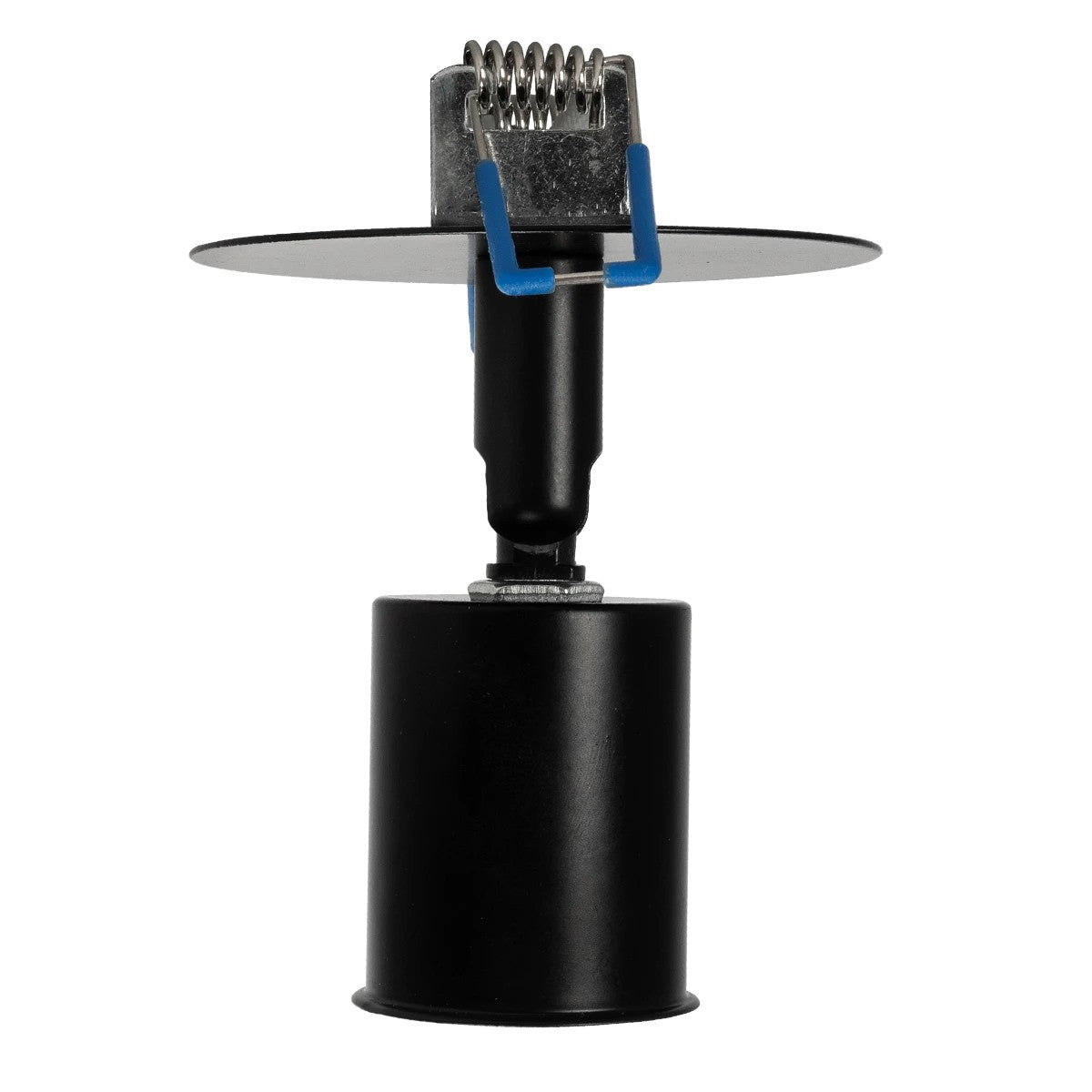 GloboStar® SARA 999-0058 Χωνευτό Φωτιστικό Οροφής Σποτ Μονόφωτο 1 x E27 IP20 Μαύρο Μέταλλο - Μ8,5 x Π8,5 x Υ11cm