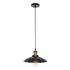 GLOBOSTAR® MARGI 999-0229 Vintage Κρεμαστό Φωτιστικό Οροφής με Ντουί 1 x E27 AC 220-240V IP20 - Μαύρο & Χρυσό - Μ26 x Π26 x Υ14cm