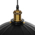 GLOBOSTAR® MARGI 999-0229 Vintage Κρεμαστό Φωτιστικό Οροφής με Ντουί 1 x E27 AC 220-240V IP20 - Μαύρο & Χρυσό - Μ26 x Π26 x Υ14cm